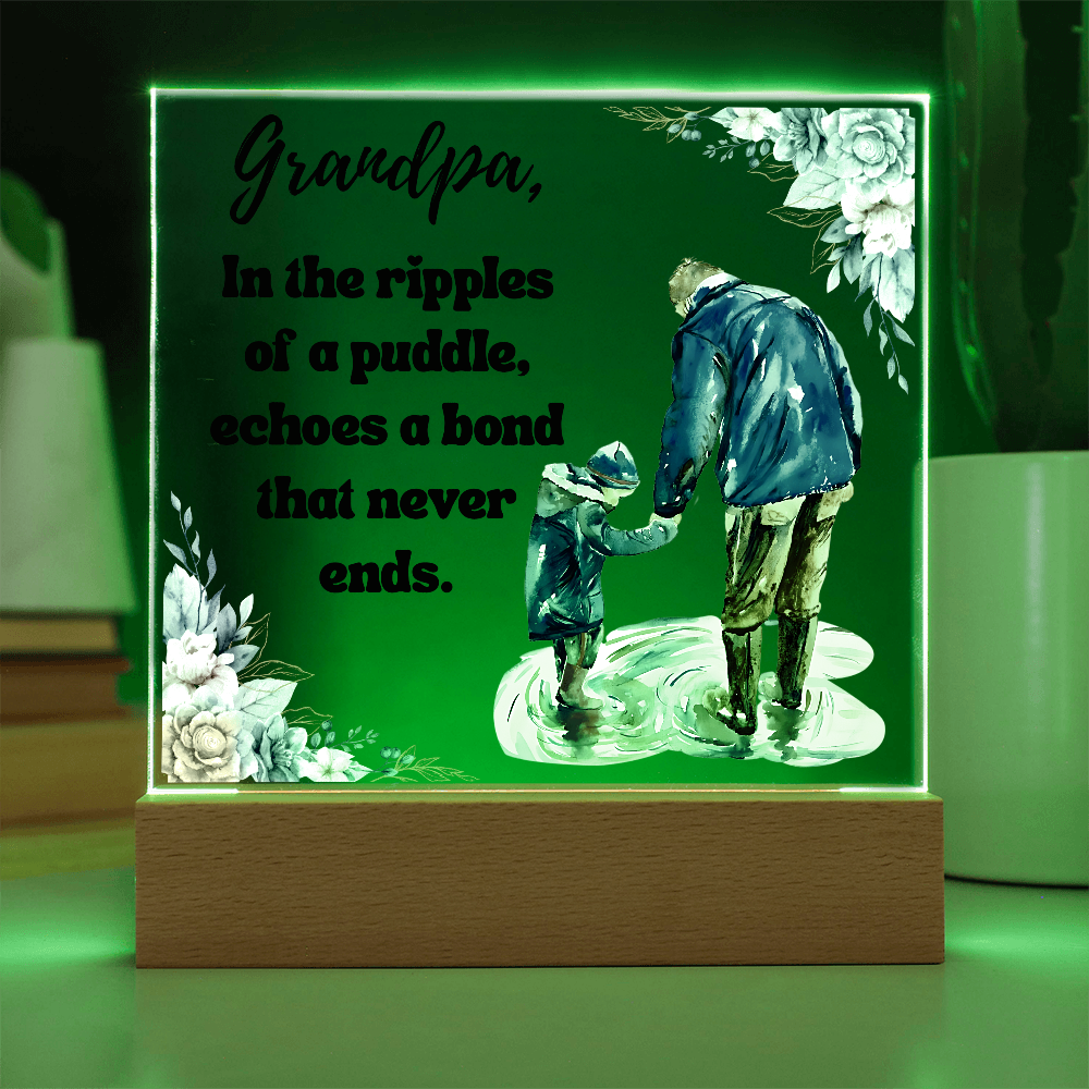 Gift For Grandpa, Keepsake Acrylic Plaque For Grandparent,  Gift From Grandson
