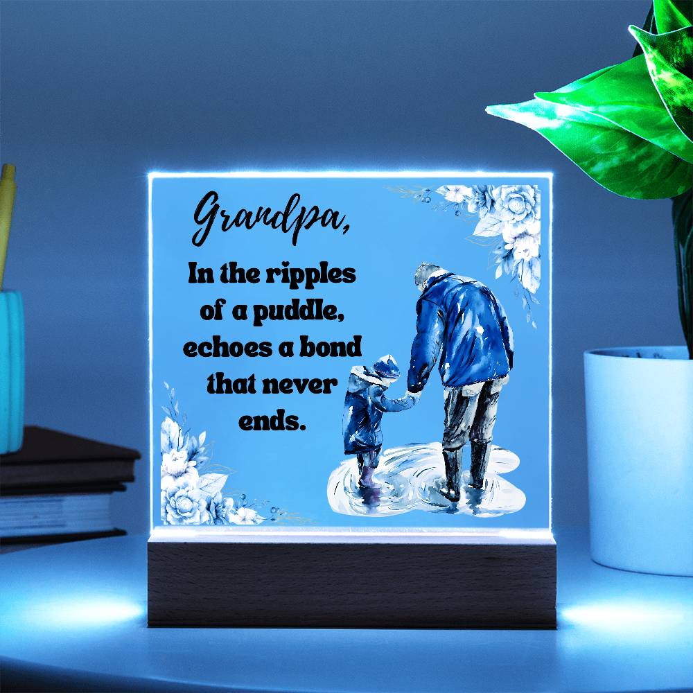 Gift For Grandpa, Keepsake Acrylic Plaque For Grandparent,  Gift From Grandson