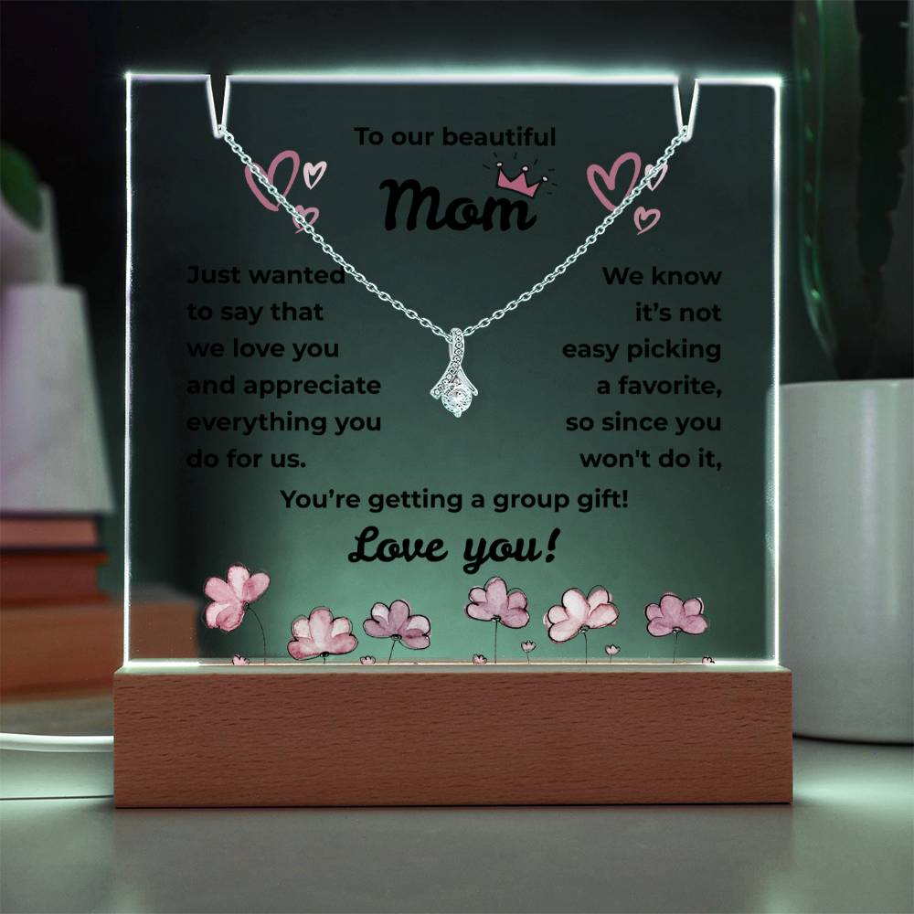Acrylic Keepsake + Jewelry, Unique Gift For Mom, From Us Gift