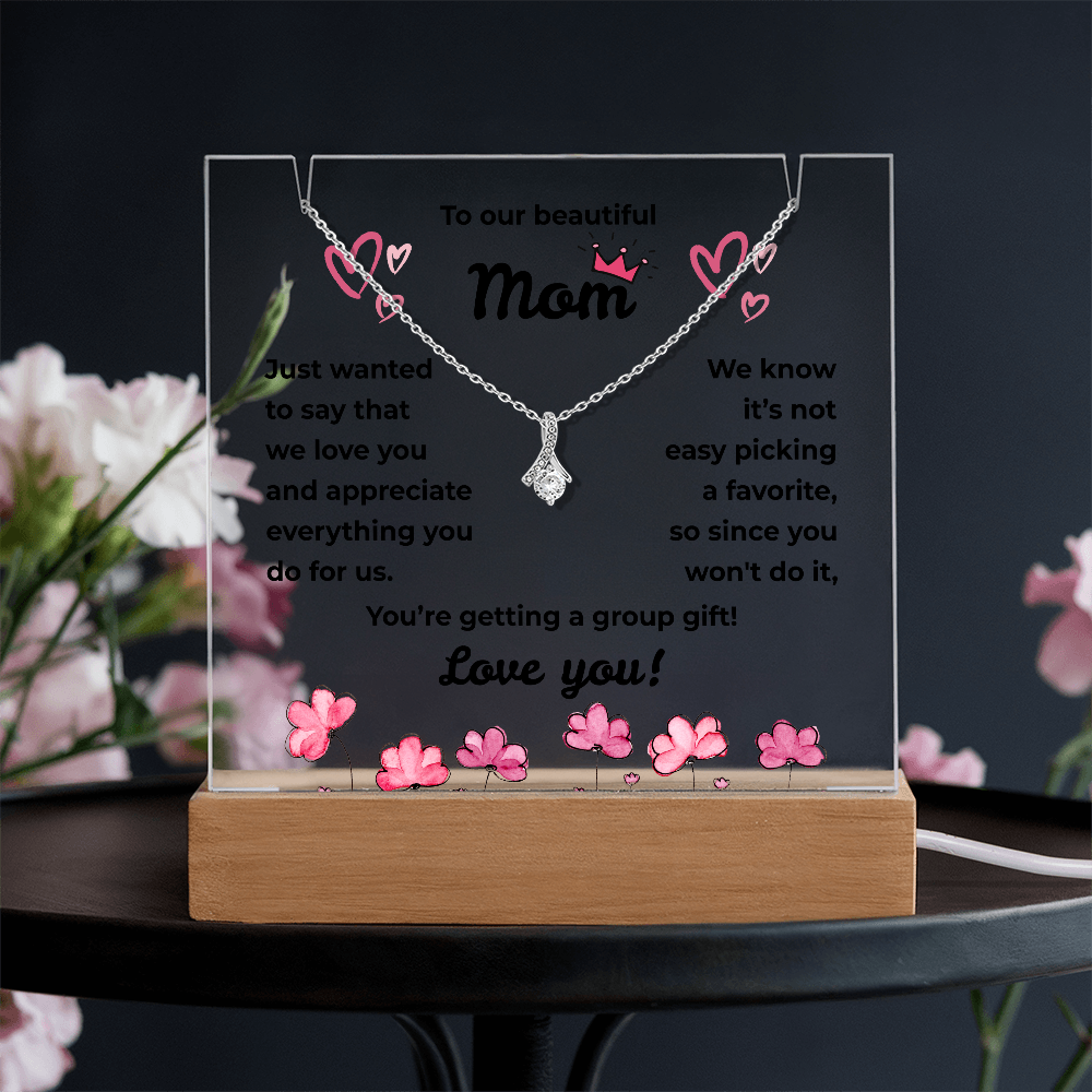 Acrylic Keepsake + Jewelry, Unique Gift For Mom, From Us Gift