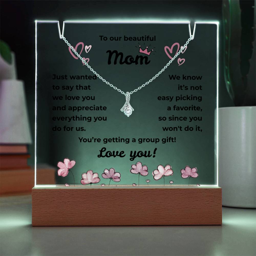 Acrylic Keepsake + Jewelry, Unique Gift For Mom, From Us Gift