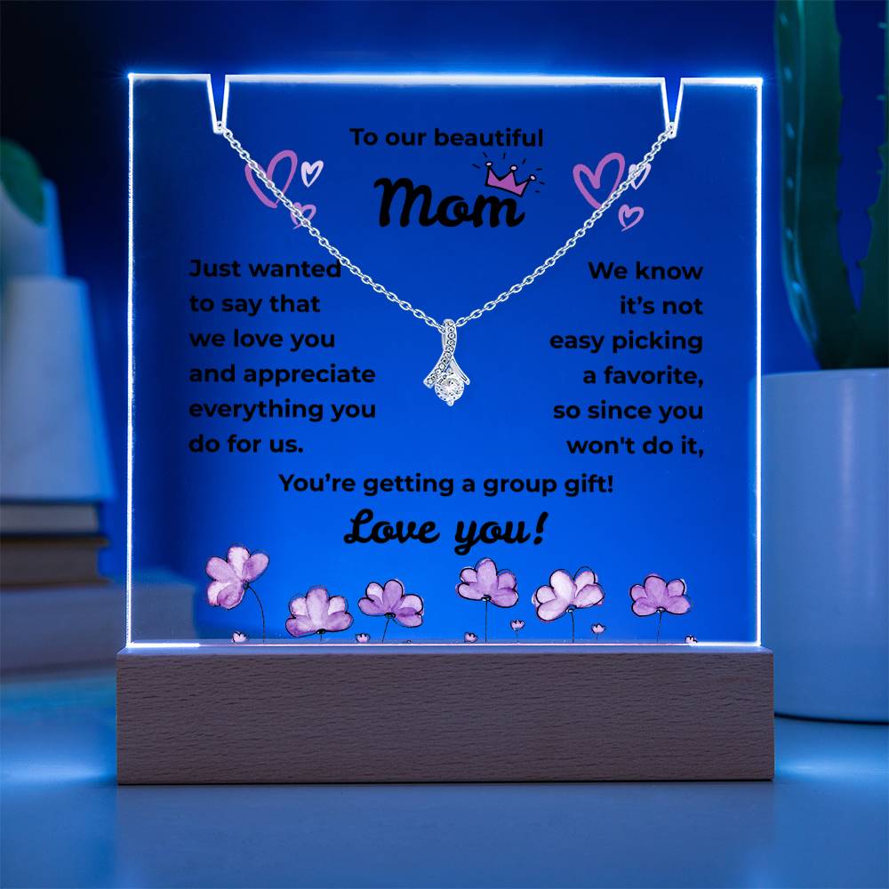 Acrylic Keepsake + Jewelry, Unique Gift For Mom, From Us Gift