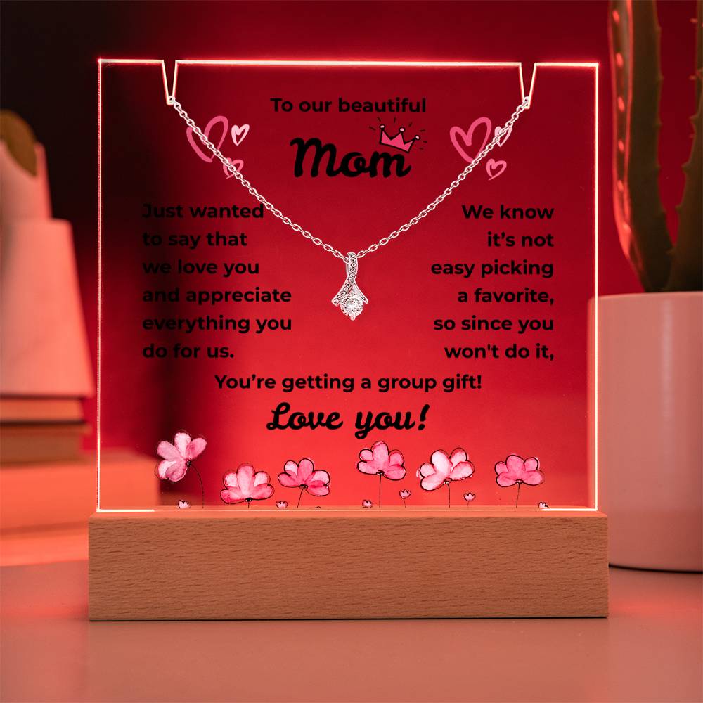 Acrylic Keepsake + Jewelry, Unique Gift For Mom, From Us Gift
