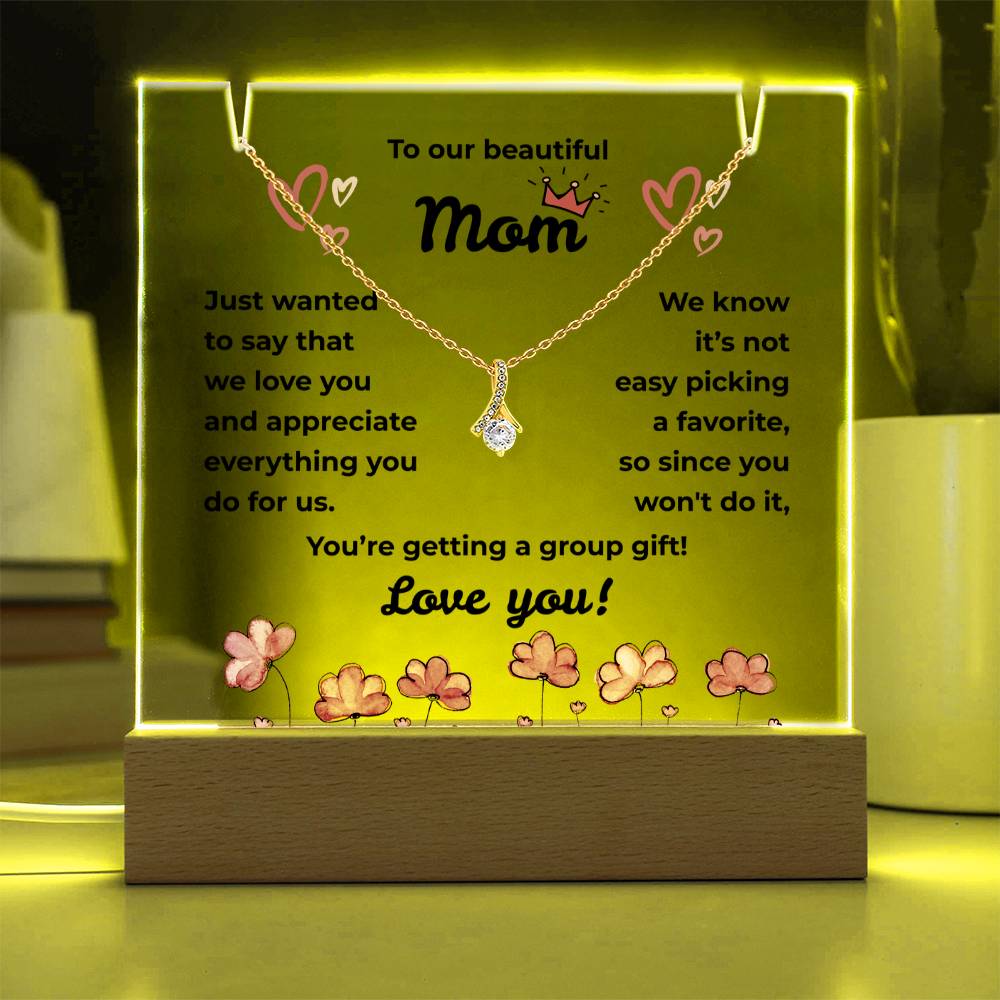 Acrylic Keepsake + Jewelry, Unique Gift For Mom, From Us Gift