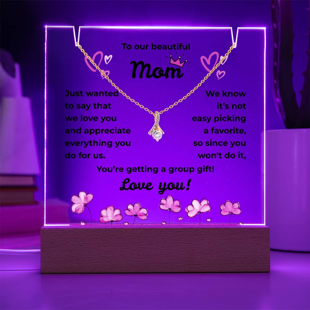 Acrylic Keepsake + Jewelry, Unique Gift For Mom, From Us Gift
