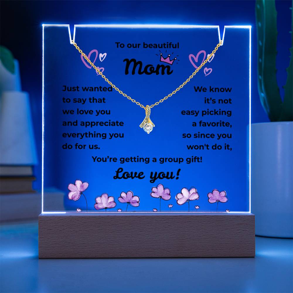 Acrylic Keepsake + Jewelry, Unique Gift For Mom, From Us Gift