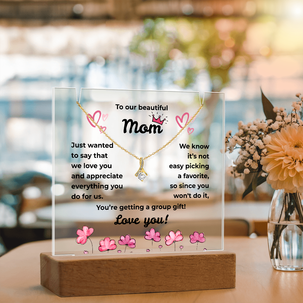 Acrylic Keepsake + Jewelry, Unique Gift For Mom, From Us Gift