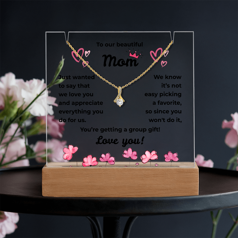 Acrylic Keepsake + Jewelry, Unique Gift For Mom, From Us Gift