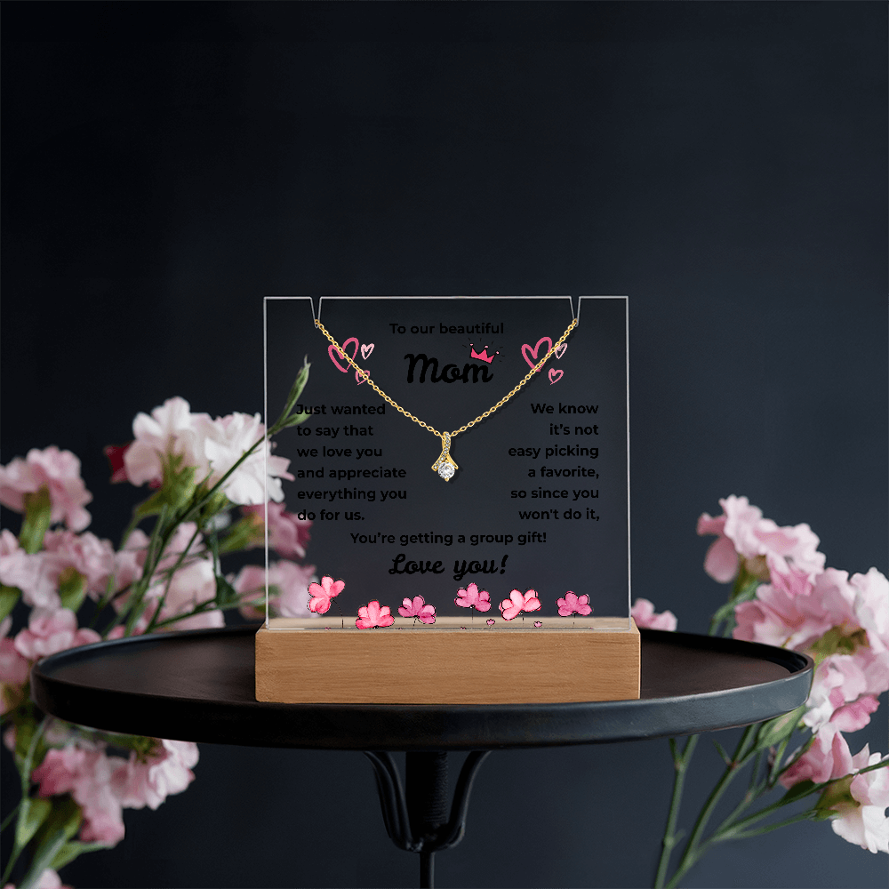 Acrylic Keepsake + Jewelry, Unique Gift For Mom, From Us Gift