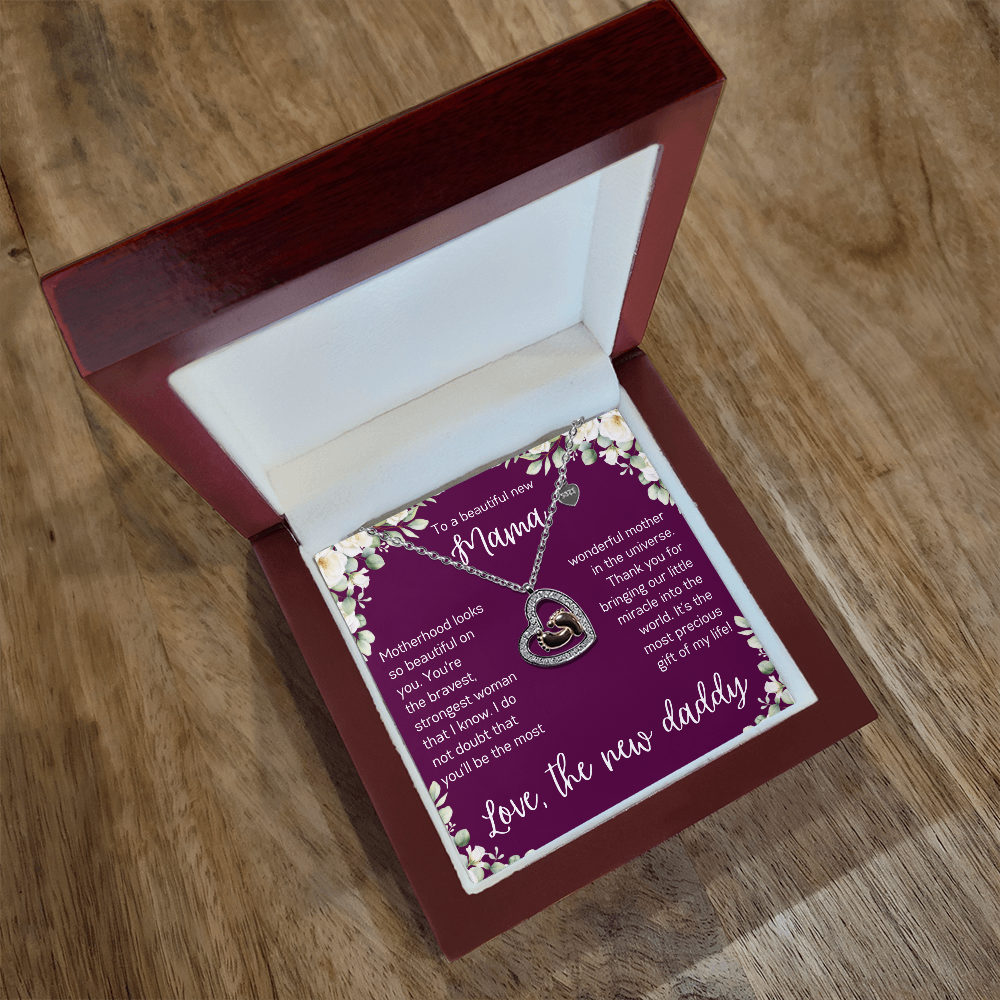 New Mama Baby Feet Necklace, Push Present