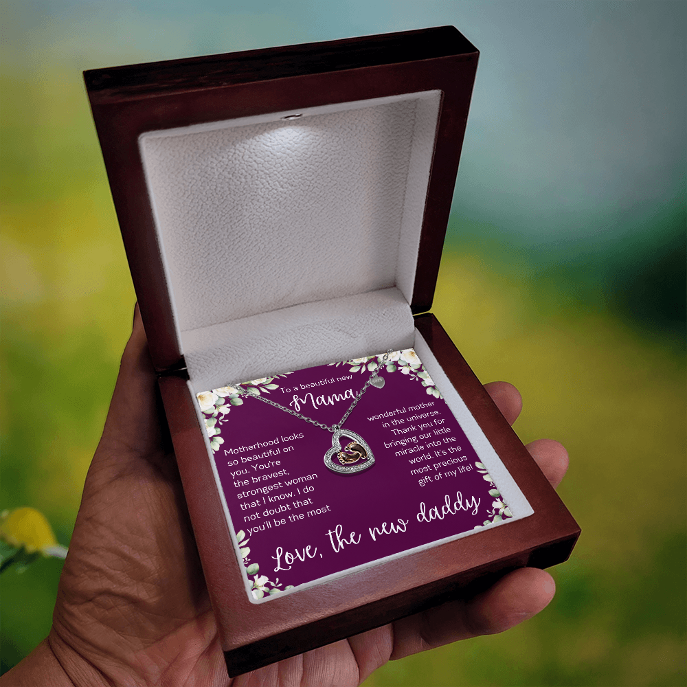 New Mama Baby Feet Necklace, Push Present