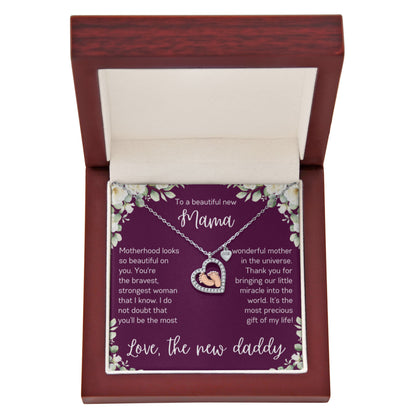 New Mama Baby Feet Necklace, Push Present
