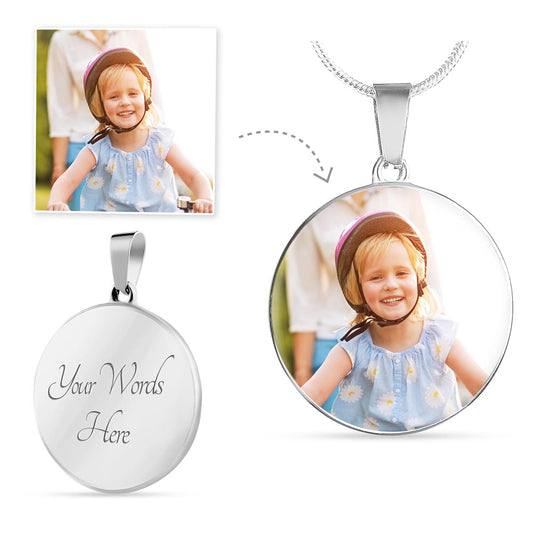 Customizable Circle Necklace With Engraving Option