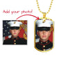 Customizable Dog Tag Necklace With Engraving Option - Upload Your Own Photo